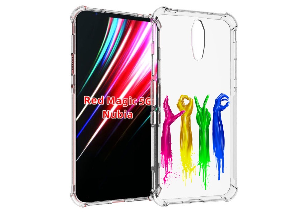 

Чехол MyPads яркие руки love для ZTE Nubia Red Magic 1 5G, Прозрачный, Tocco