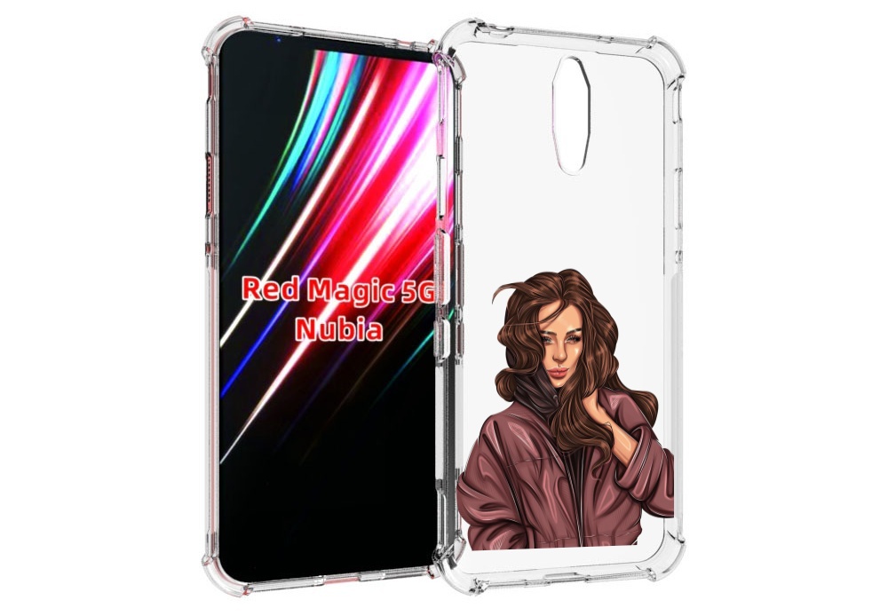 

Чехол MyPads Арт рисунок девушки для ZTE Nubia Red Magic 1 5G, Прозрачный, Tocco