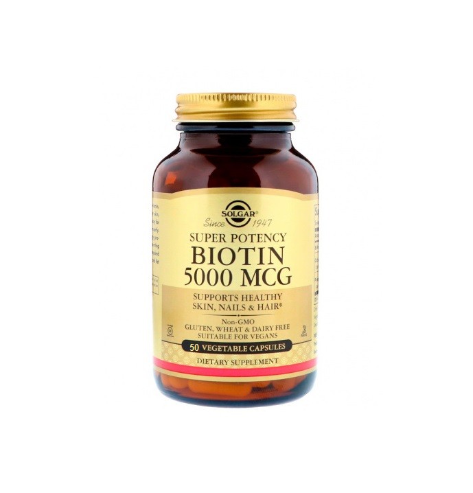 Solgar Biotin 5000mcg капсулы 50 шт.