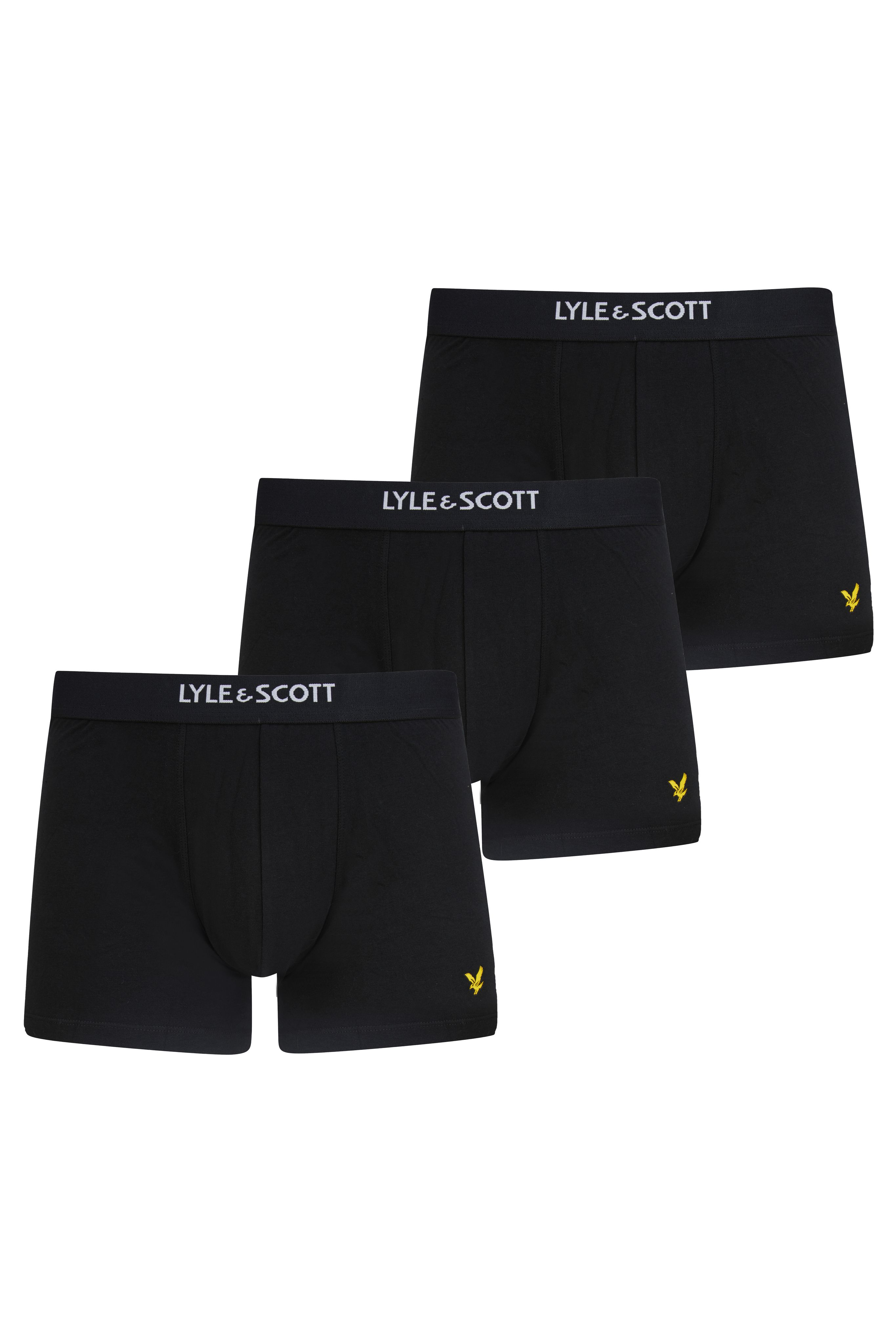 Комплект трусов мужских Lyle & Scott NATHAN черных L, 3 шт.