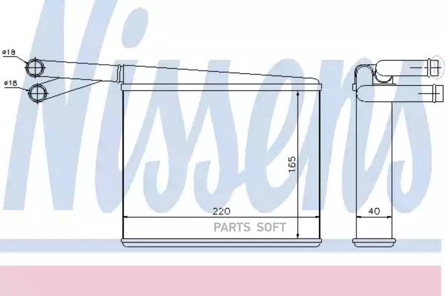 

NISSENS Радиатор отопителя 1шт