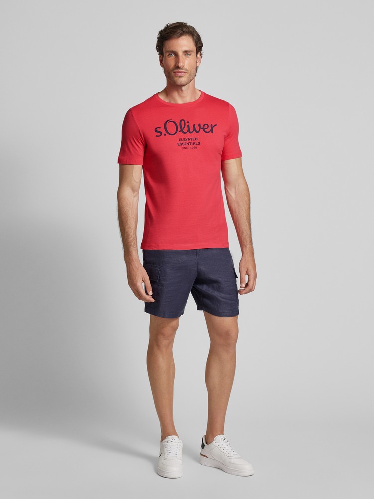 

Футболка мужская s.Oliver 2146609 красная XL, Красный, 2146609