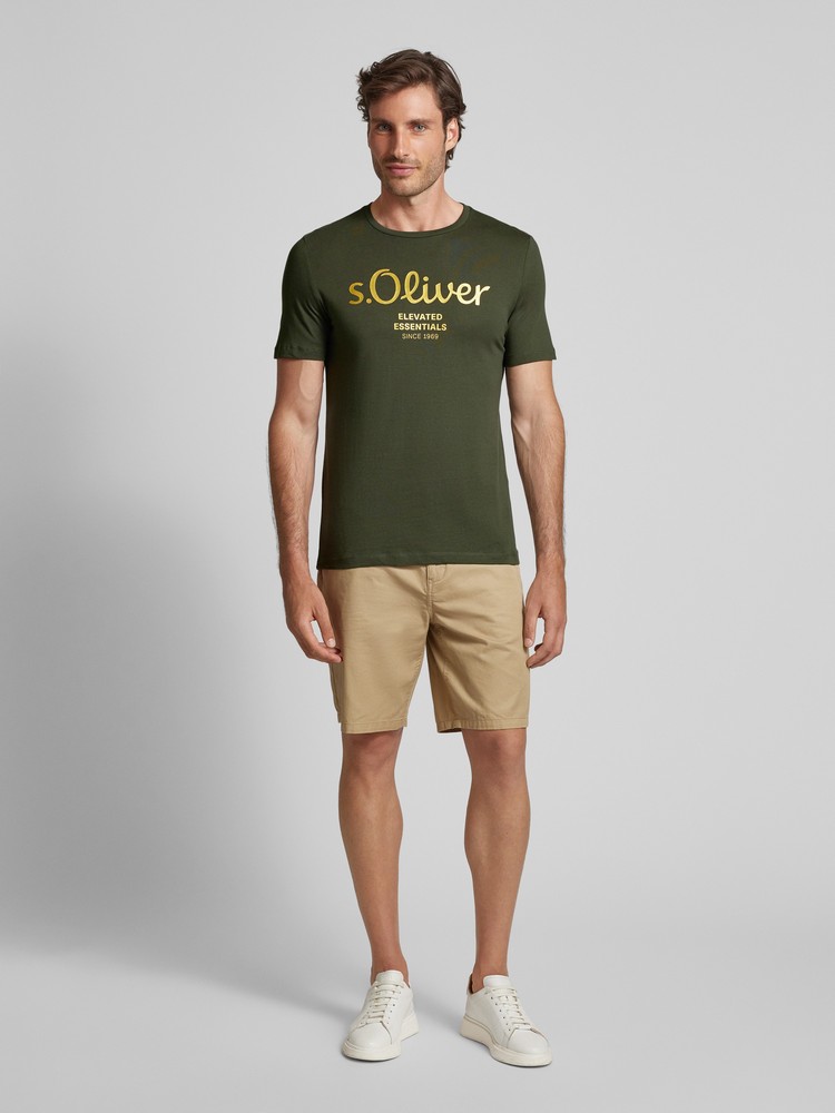 

Футболка мужская s.Oliver 2146609 зеленая XL, Зеленый, 2146609