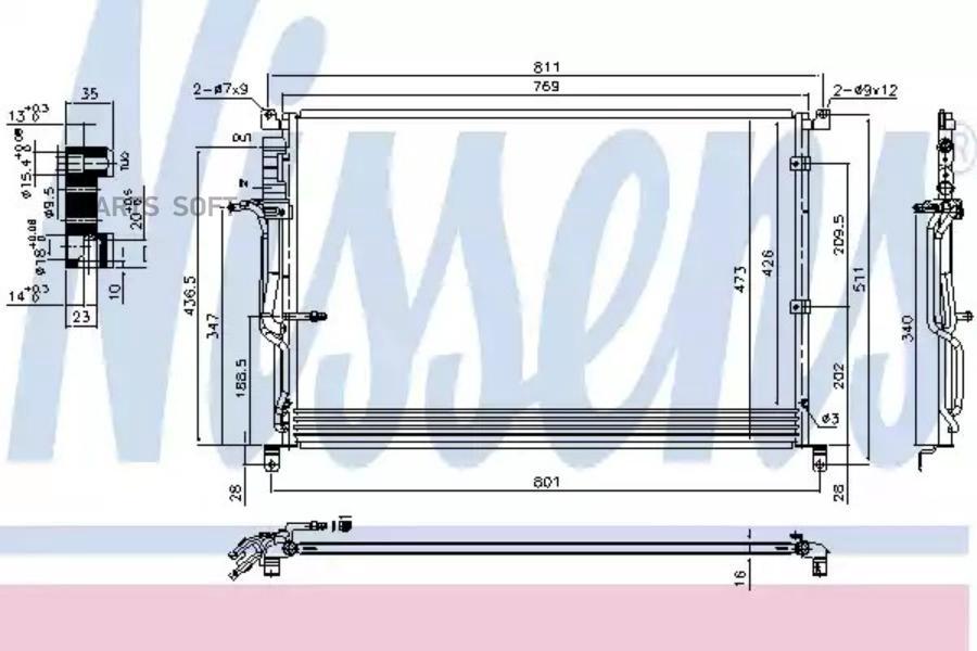 

Радиатор Кондиционера Nissens арт. 940451