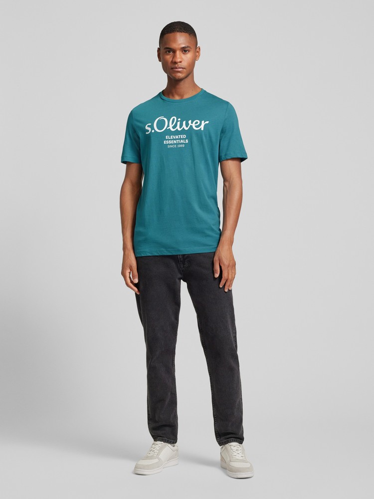 

Футболка мужская s.Oliver 2146609 зеленая XXL, Зеленый, 2146609