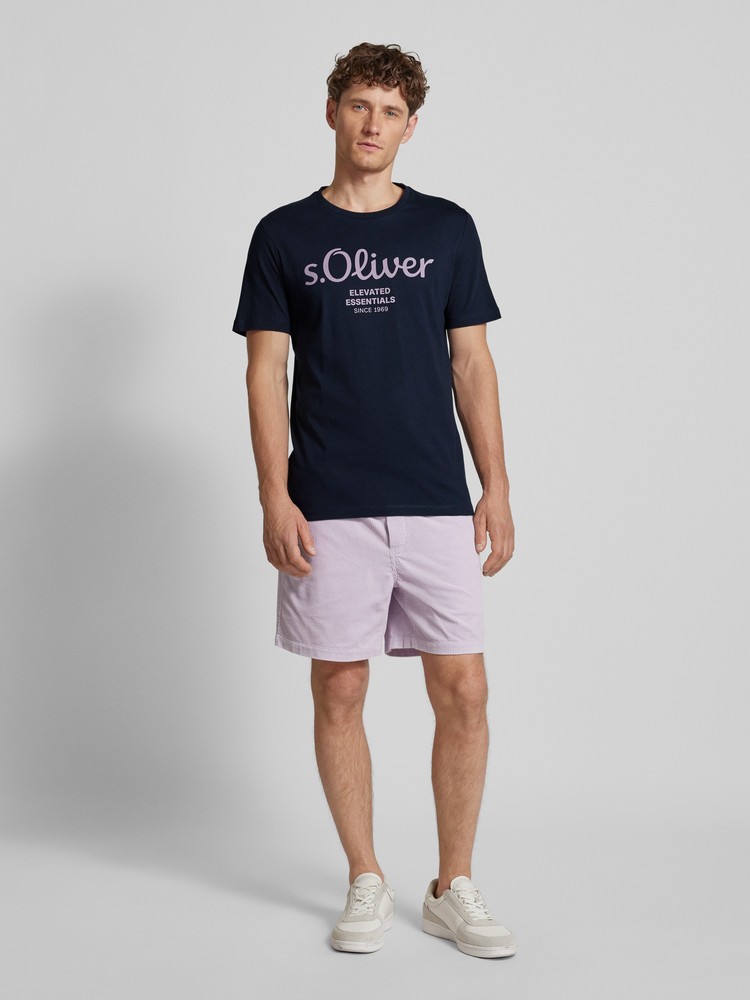 

Футболка мужская s.Oliver 2146609 синяя S, Синий, 2146609
