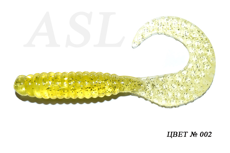 

Силиконовая приманка ASL Твистер цв. 002 L-7,5см 5шт/уп, Твистер