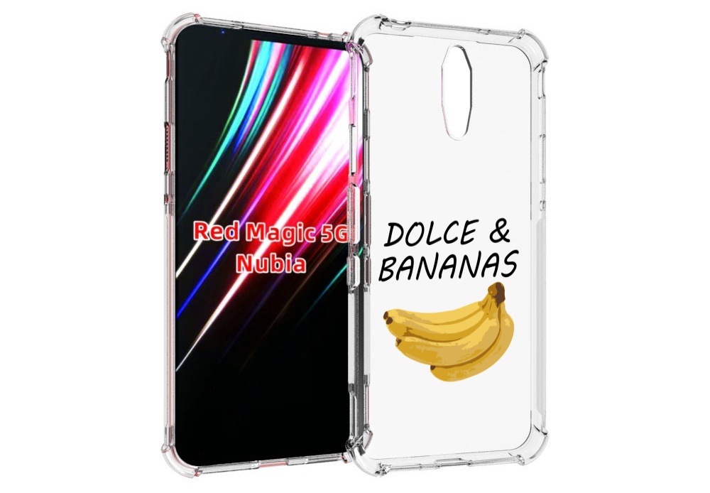 

Чехол MyPads Dolce Дольче банан для ZTE Nubia Red Magic 1 5G, Прозрачный, Tocco
