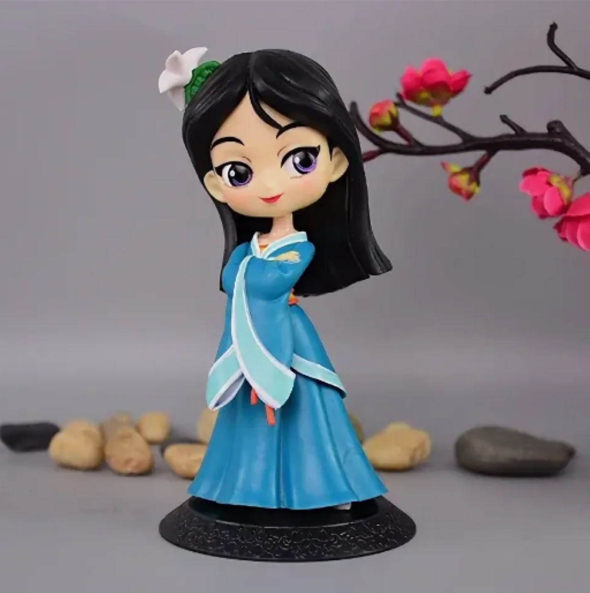 Фигурка коллекционная Bandai Q POSKET Мулан Принцесса Дисней в синем платье 14 см