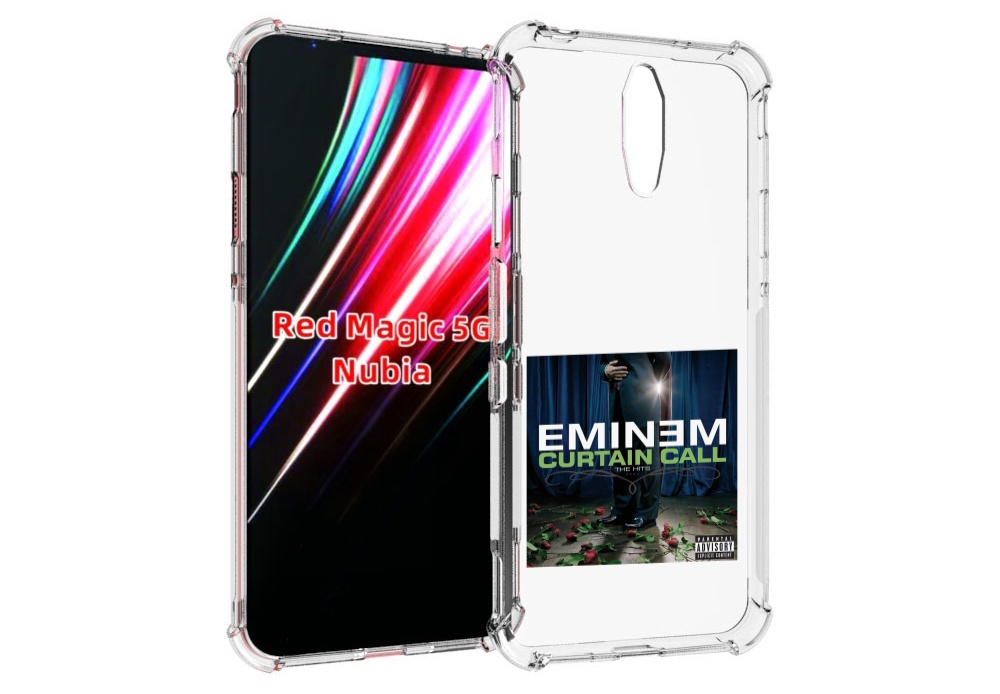

Чехол MyPads Eminem CURTAIN CALL, THE HITS для ZTE Nubia Red Magic 1 5G, Прозрачный, Tocco