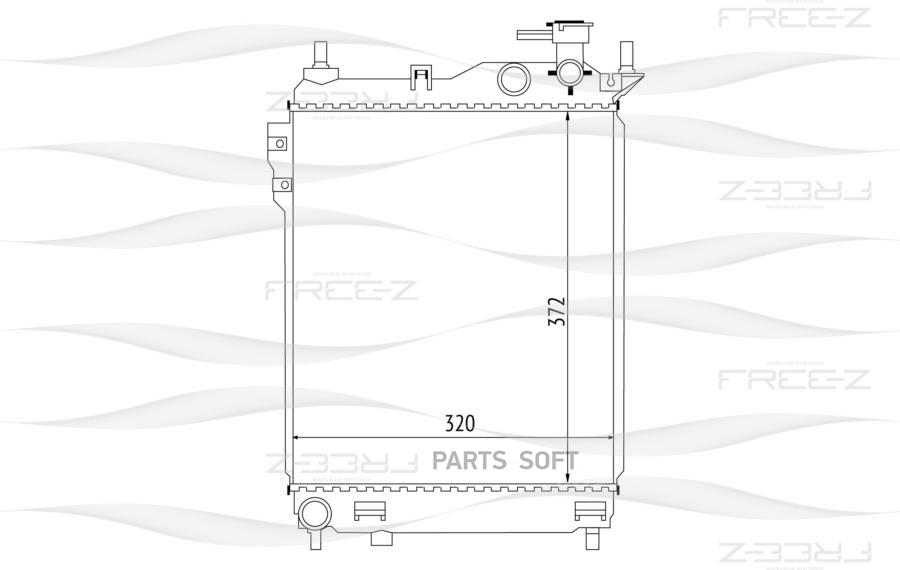 FREE-Z Радиатор охлаждения HYUNDAI Getz 02->