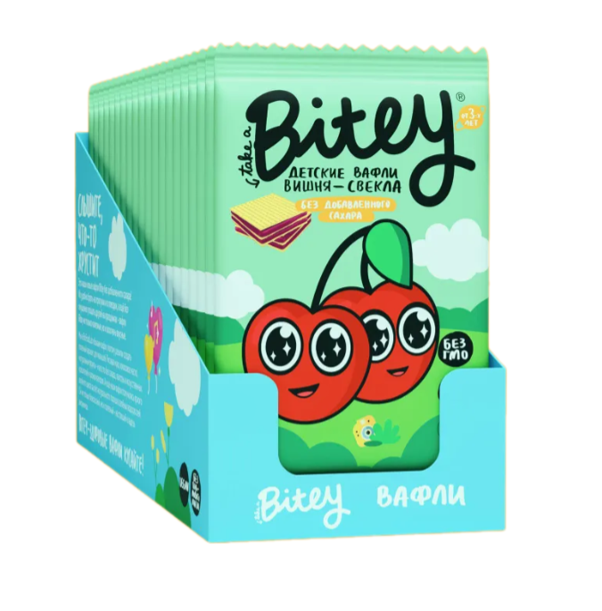 Вафли Take a Bitey детские вишня и свёкла с 3 лет 20x35 г