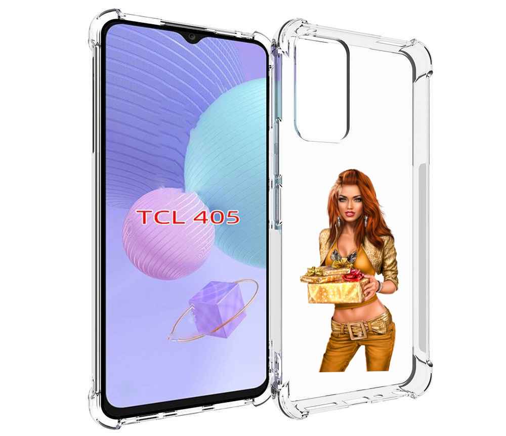 

Чехол MyPads золотая-девочка-с-подарком женский для TCL 405, Tocco