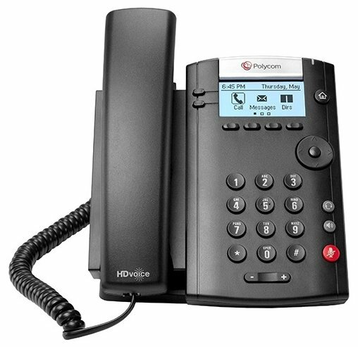 фото Voip-телефон polycom (2200-40450-114) vvx 201 2-line desktop phone