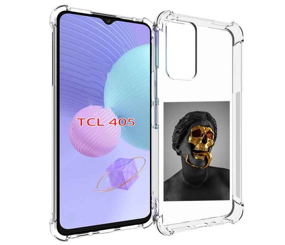 

Чехол MyPads золотой череп в статуе для TCL 405, Tocco