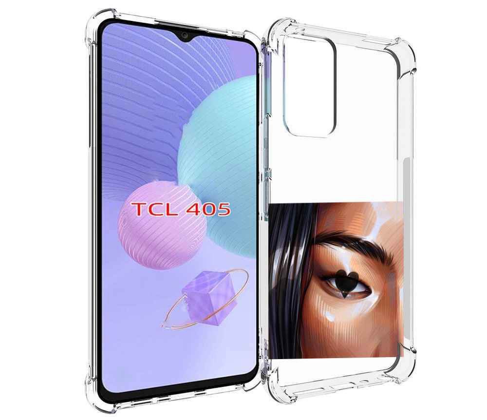 

Чехол MyPads зрачок-сердце женский для TCL 405, Tocco