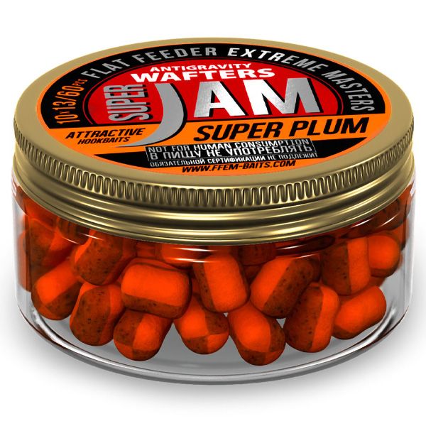 Бойлы нейтральной плавучести FFEM Baits Jam Wafters 10x13 мм Super Plum 60 шт 942₽