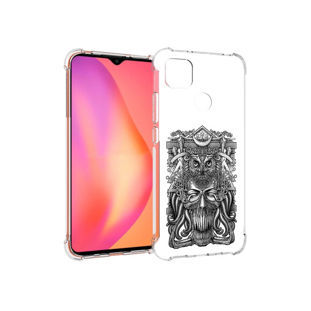 

Чехол MyPads Tocco для Xiaomi Redmi 9C зубастая сова (PT152115.265.369), Прозрачный, Tocco