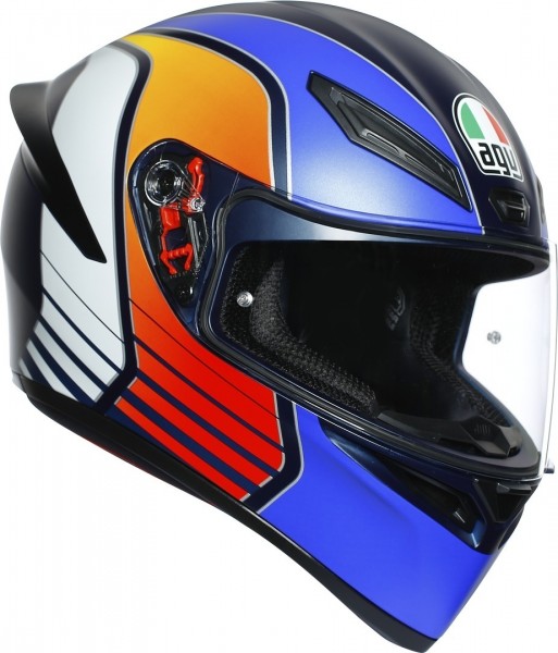 фото Шлем agv k1 power matt dark blue/orang/wh, размер l