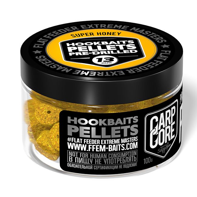 

Пеллетс насадочный FFEM Baits Hookbaits 13 мм Super Honey 100 гр, Разноцветный, насадочный Hookbaits