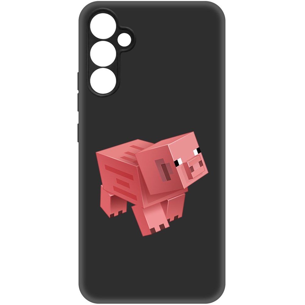 

Чехол-накладка Софт Minecraft-Свинка для Samsung Galaxy A34 5G (A346), Черный