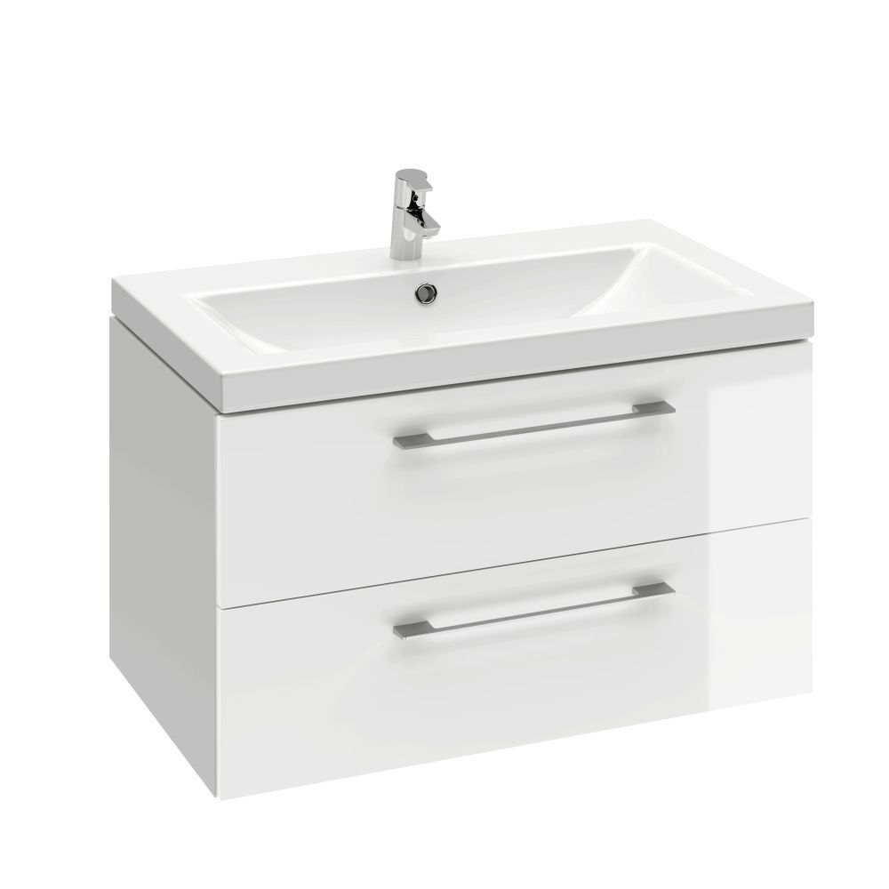 

Тумба с умывальником подвесная Cersanit LARA 70 с COMO 70 белый, 64135 + S-UM-COM70/1-w