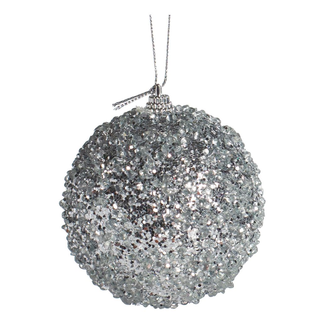 Елочный шар Koopman International серебряный 8 см