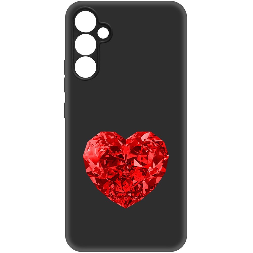 

Чехол-накладка Софт Рубиновое сердце для Samsung Galaxy A34 5G (A346), Черный