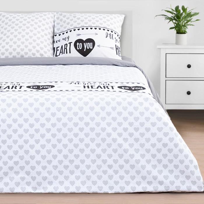

Постельное белье "Этель" 1.5 сп My heart 143x215 см, 150x214 см, 70x70 см -2 шт, бязь