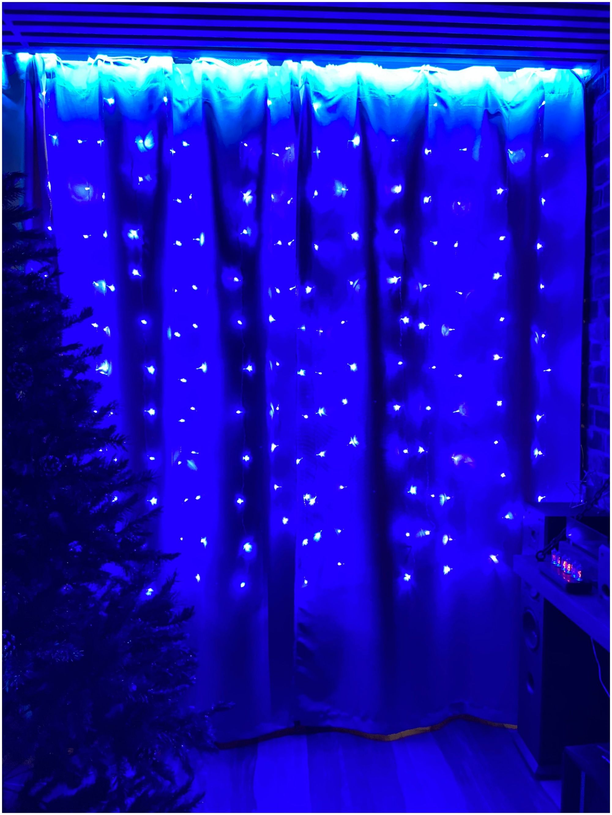 фото Световой занавес marketwow светодиодная гирлянда штора 3x2 м 11016 синий