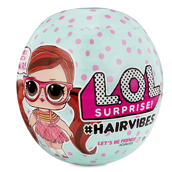 

Кукла - сюрприз L.O.L. в шарике MGA Original Hairvibes с прядями для причесок 564744, 564744