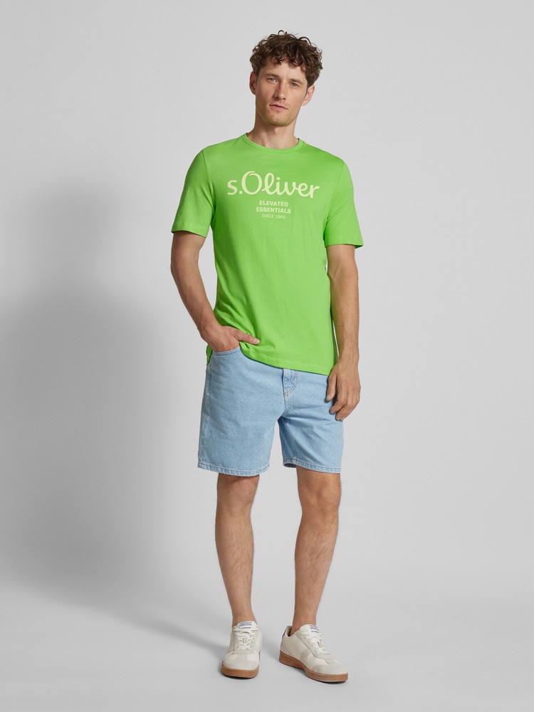 

Футболка мужская s.Oliver 2146609 зеленая M, Зеленый, 2146609