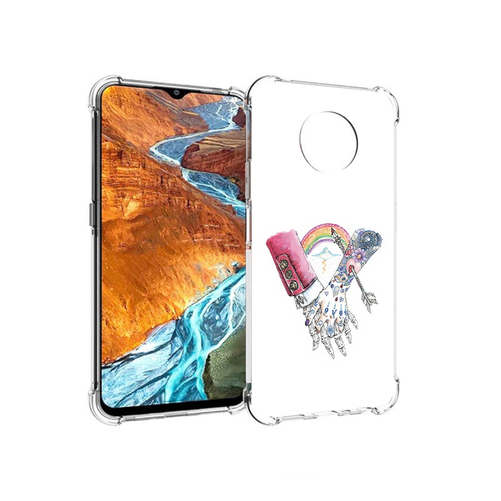 

Чехол MyPads Tocco для Nokia G300 абстракция руки в татуировках (PT224563.108.212), Прозрачный, Tocco