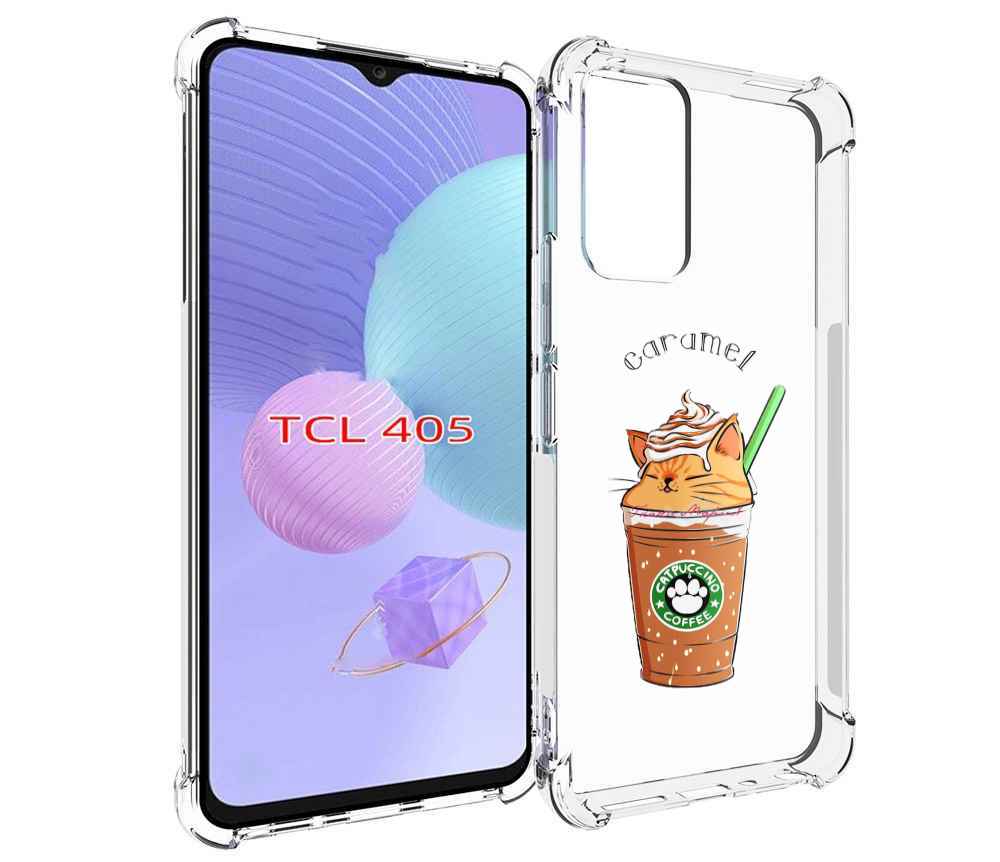 

Чехол MyPads карамельный напиток женский для TCL 405, Tocco