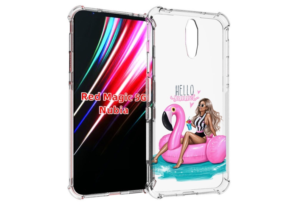 

Чехол MyPads Hello-summer для ZTE Nubia Red Magic 1 5G, Прозрачный, Tocco