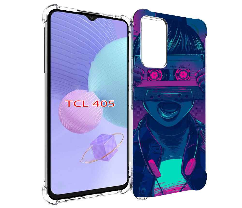 

Чехол MyPads киберпанк с кассетой для TCL 405, Tocco