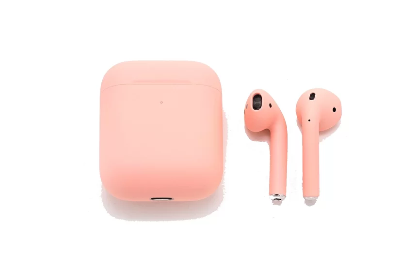 фото Беспроводные наушники airpods color 2 (с беспроводной зарядкой) vanila apple