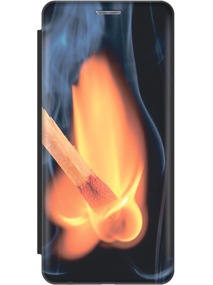

Чехол-книжка на Xiaomi Poco X3 "Горящая спичка" черный, Оранжевый;черный, 10163