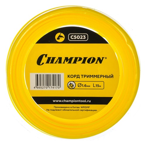 фото Леска для триммера champion star 1.6мм/15м (звезда) (c5023)