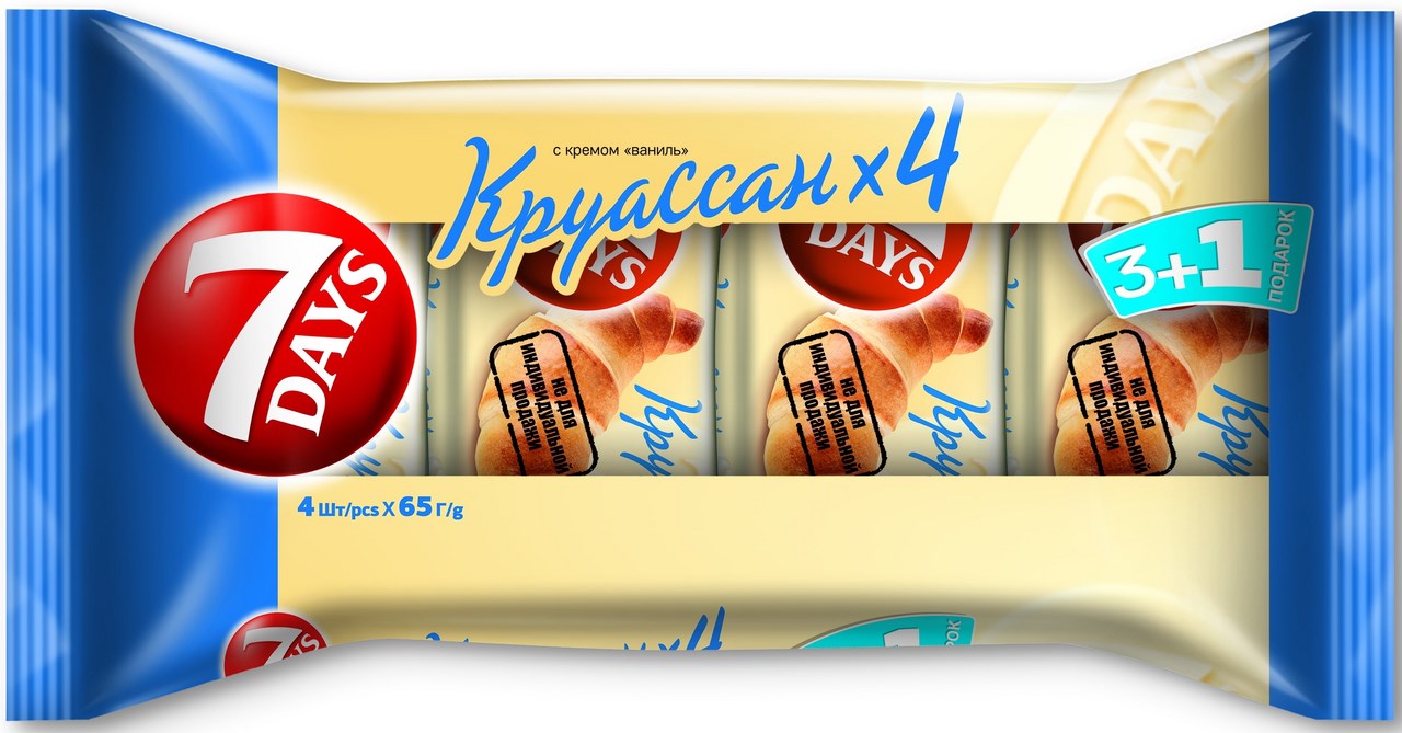 

Круассан 7 Days с кремом ваниль 7x260 г