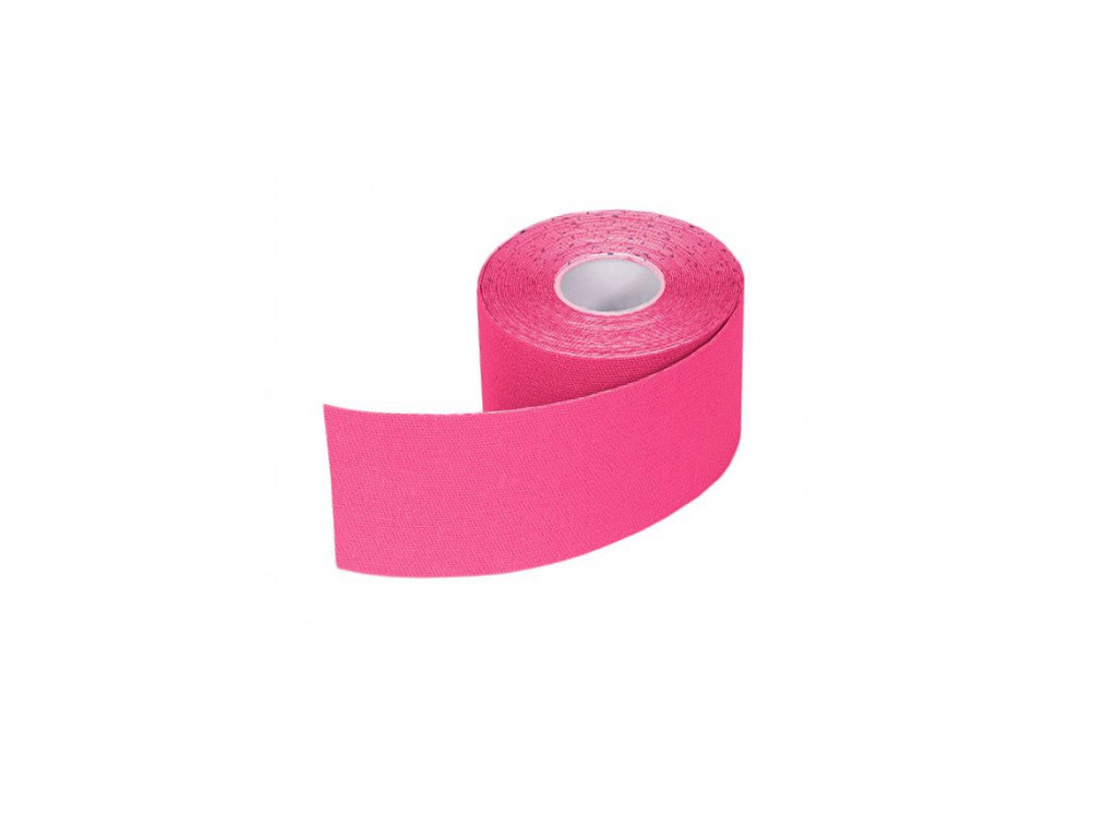 фото Кинезио тейп для лица safetystep эластичная клейкая лента, 25mm x 5m, розовый