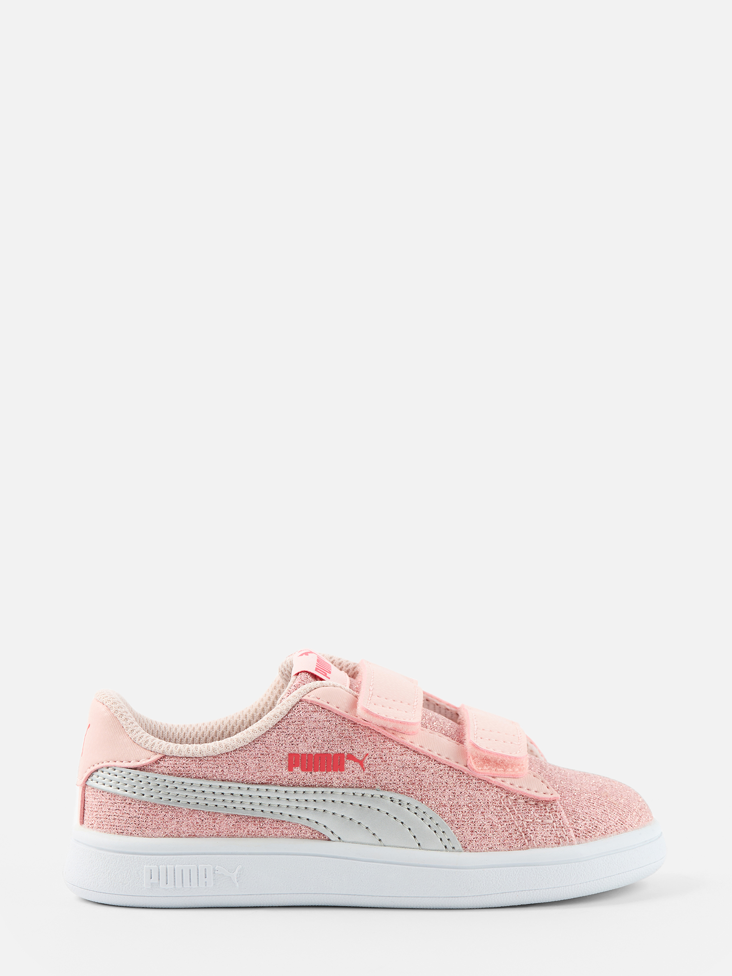 

Кроссовки для девочек PUMA Smash v2 Glitz Glam V Inf 367380 серебристый/розовый 26 EU, Smash v2 Glitz Glam V Inf