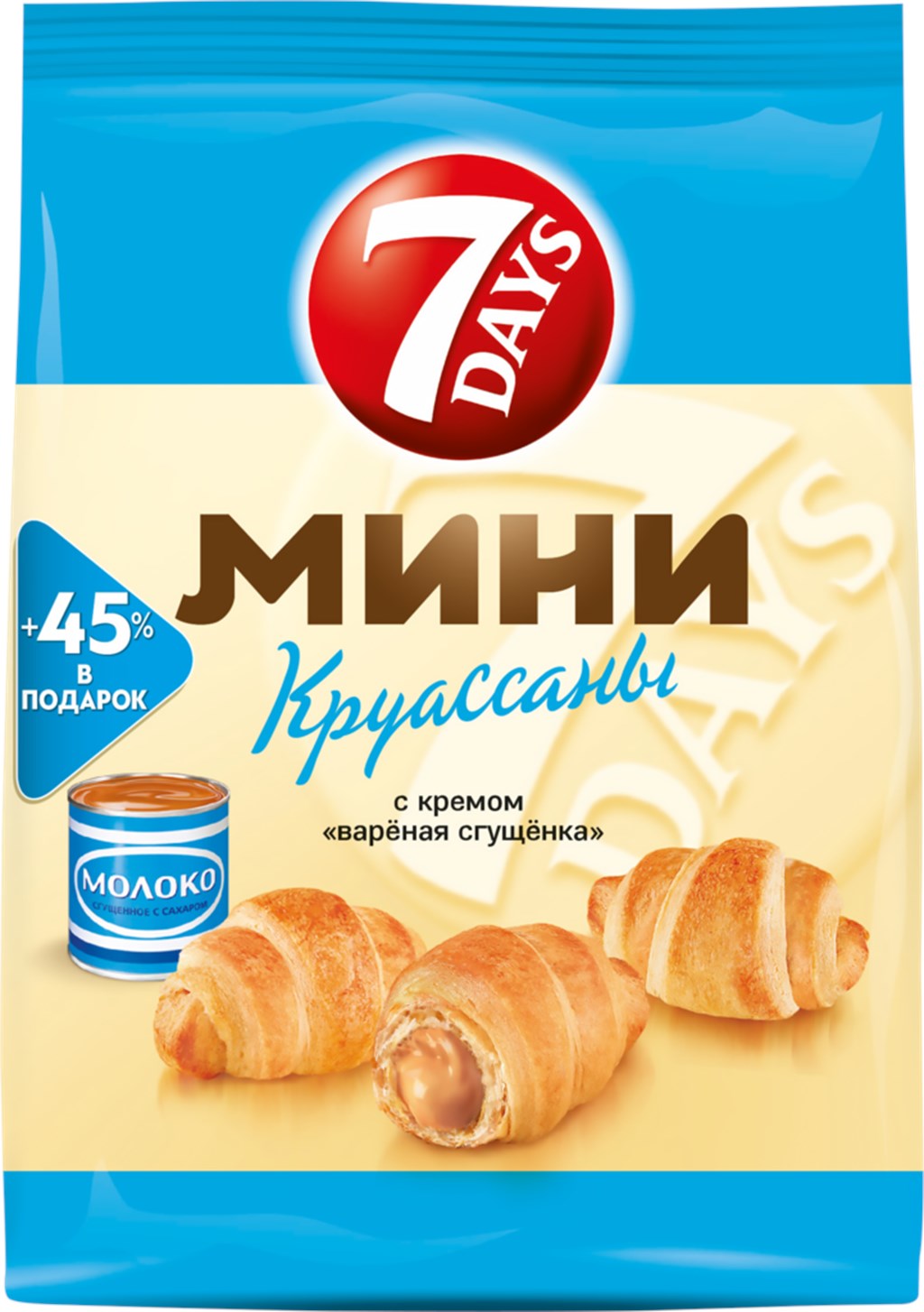 

Круассаны 7 Days мини с кремом варёная сгущёнка 18x105 г