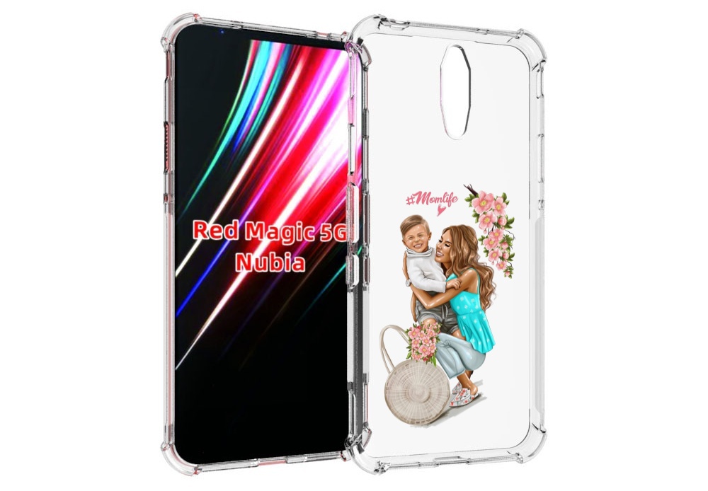 

Чехол MyPads Momlife для ZTE Nubia Red Magic 1 5G, Прозрачный, Tocco