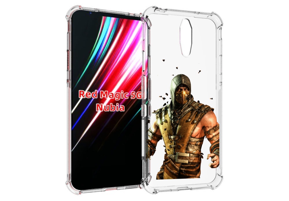 

Чехол MyPads Mortal Kombat scorpion для ZTE Nubia Red Magic 1 5G, Прозрачный, Tocco