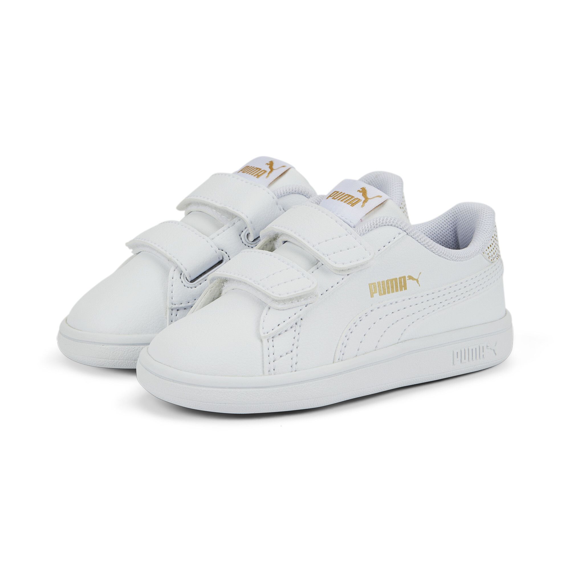 

Кроссовки для девочек PUMA Smash v2 Metallics V Inf 386199 белый 27 EU, Smash v2 Metallics V Inf