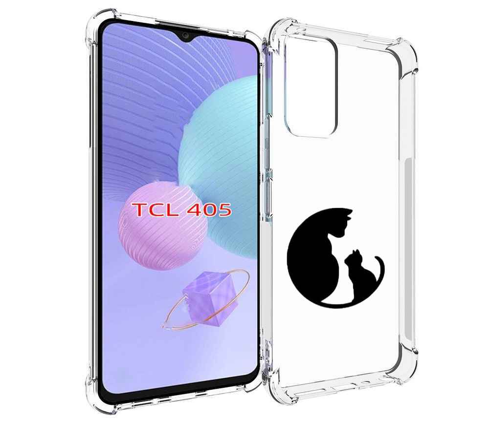 Чехол MyPads коты в полукруге для TCL 405