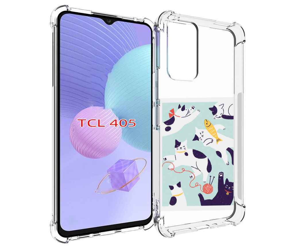 

Чехол MyPads коты-с-клубками для TCL 405, Tocco