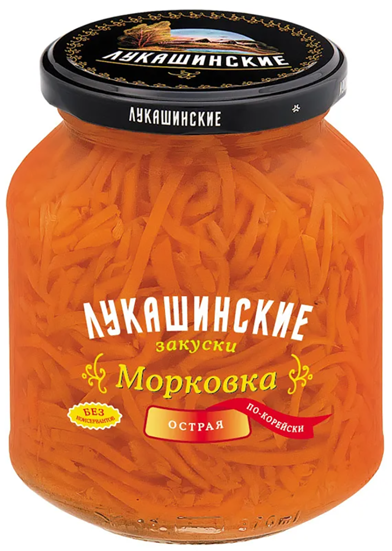 

Морковка Лукашинские по-корейски острая 6x340 г