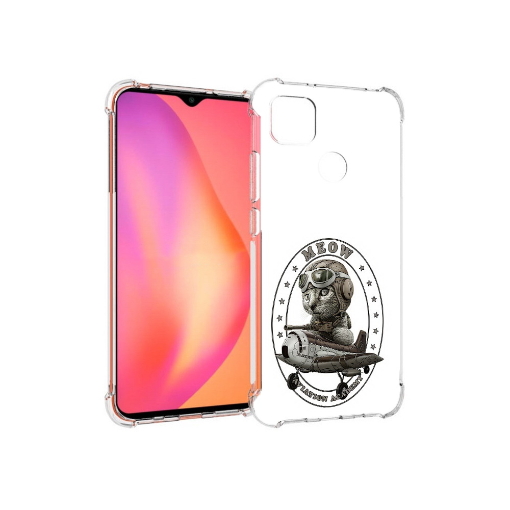 

Чехол MyPads Tocco для Xiaomi Redmi 9C кот в самолете (PT152115.265.395), Прозрачный, Tocco